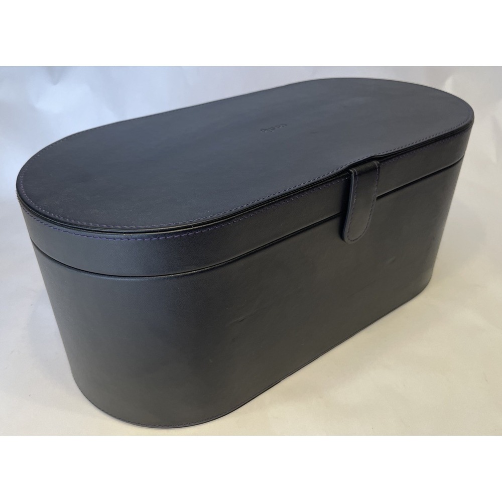 DYSON Airwrap Leather Storage CASE ONLY Black Purple Trim Excellent Condition - Picture 2 of 16